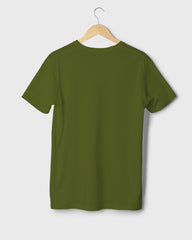 Men Regular Tshirt Plain - Military Green