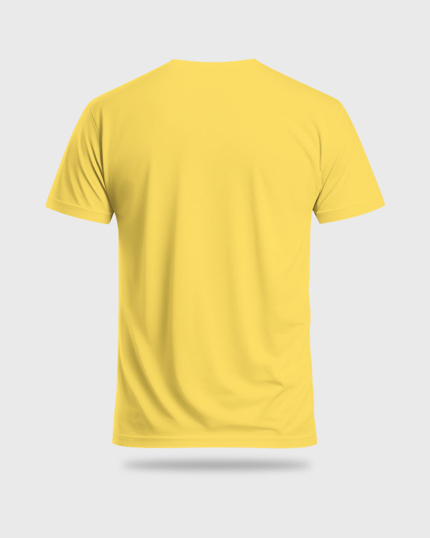 Men Regular Tshirt Plain - Mustard yellow