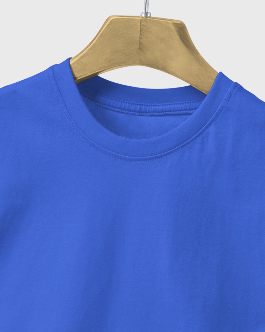 Men Regular Tshirt Plain - Royal Blue