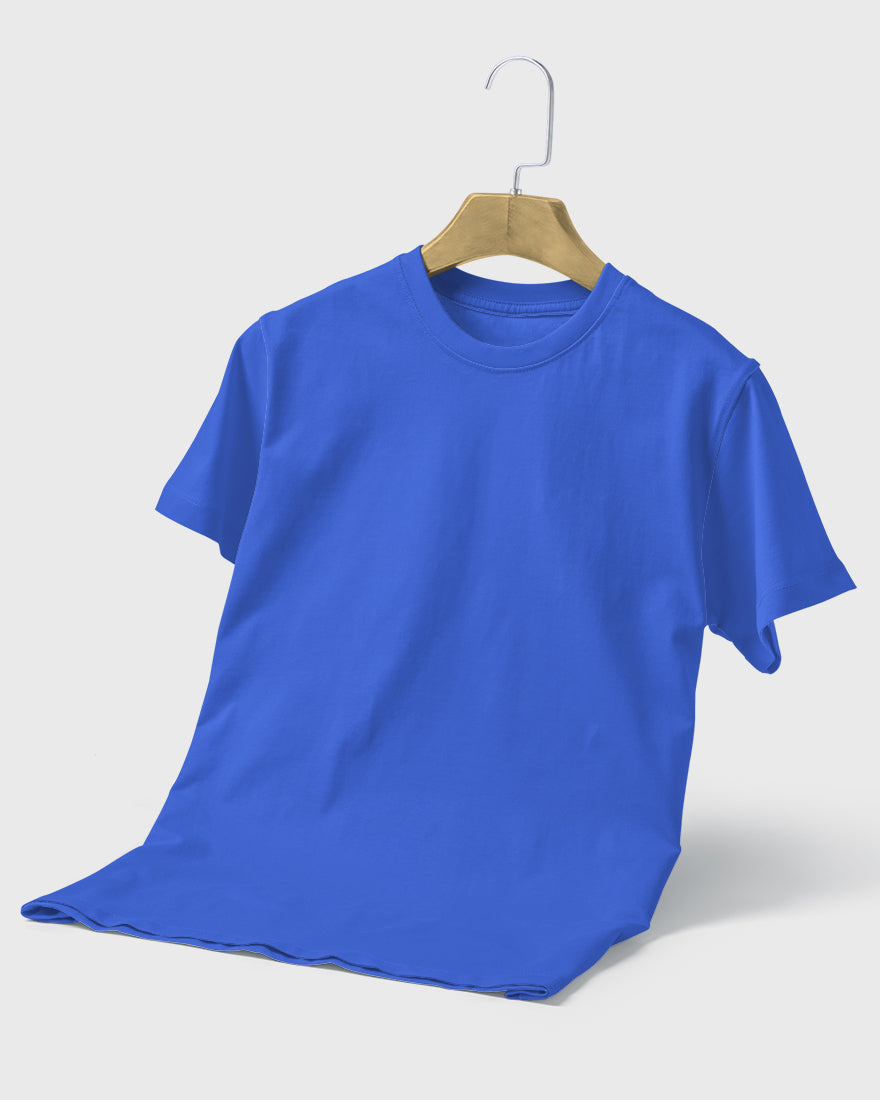 Men Regular Tshirt Plain - Royal Blue