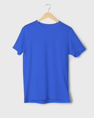 Men Regular Tshirt Plain - Royal Blue