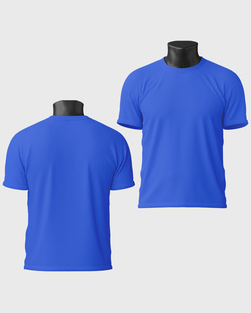 Men Regular Tshirt Plain - Royal Blue