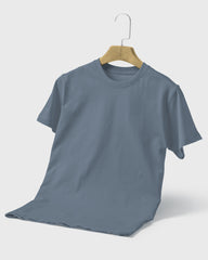 Men Regular Tshirt Plain - Slate grey