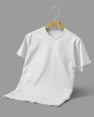 Men Regular Tshirt Plain - Crisp White