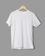 Men Regular Tshirt Plain - Crisp White