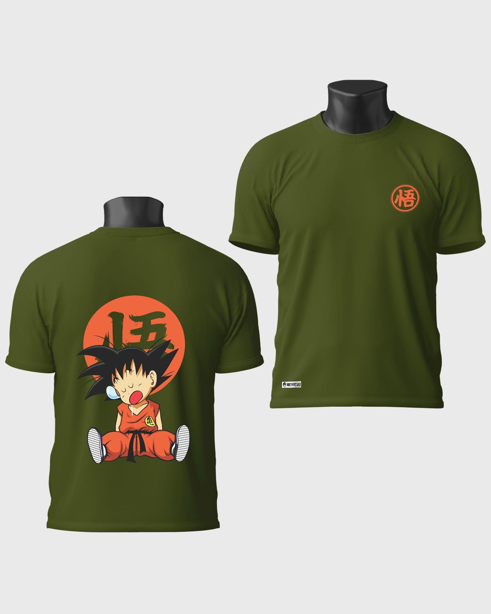 Mens T-Shirt Anime Dragonballz Lazy Goku - Metro Apes