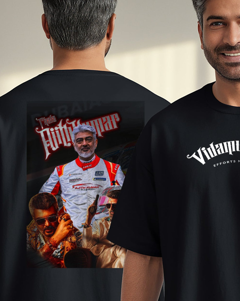 MetroApes Vidamuyarchi Special Edition Oversized T-Shirt - Inspired by Tamil Cinema