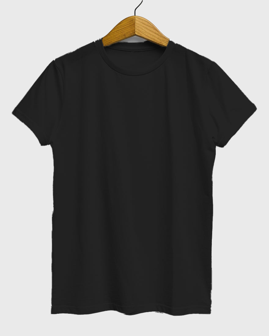 Womens Relaxed Fit Plain TShirt - Jet Black