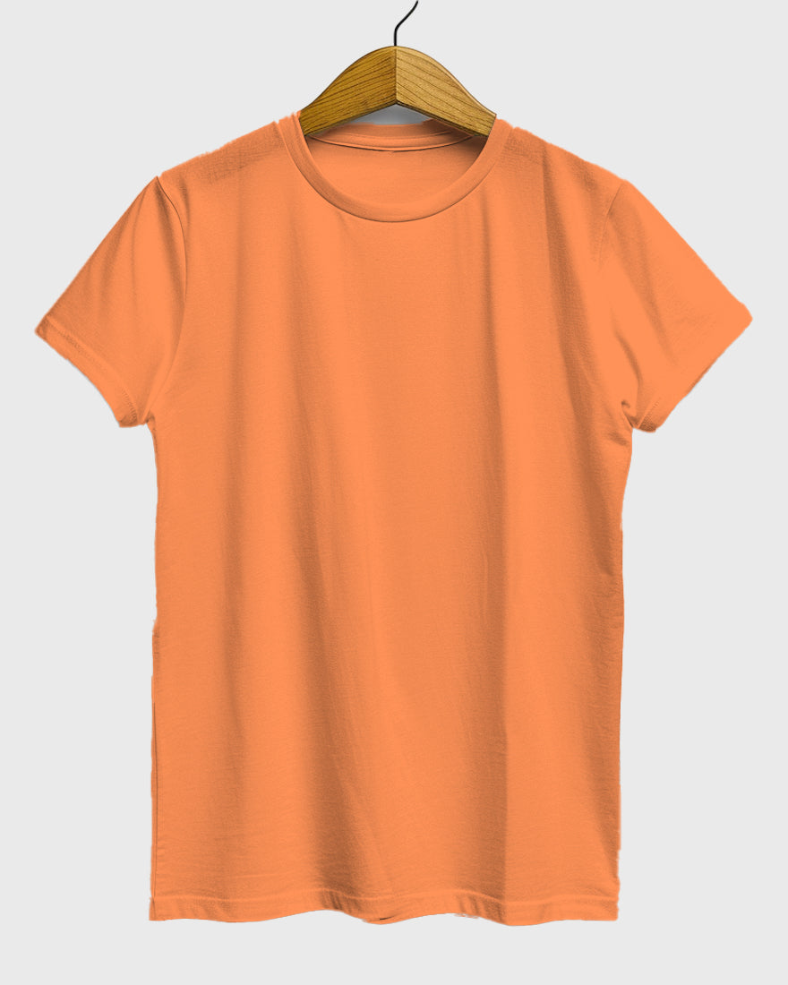 Womens Relaxed Fit Plain TShirt - Lite Orange