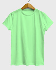 Womens Relaxed Fit Plain TShirt - Mint Green