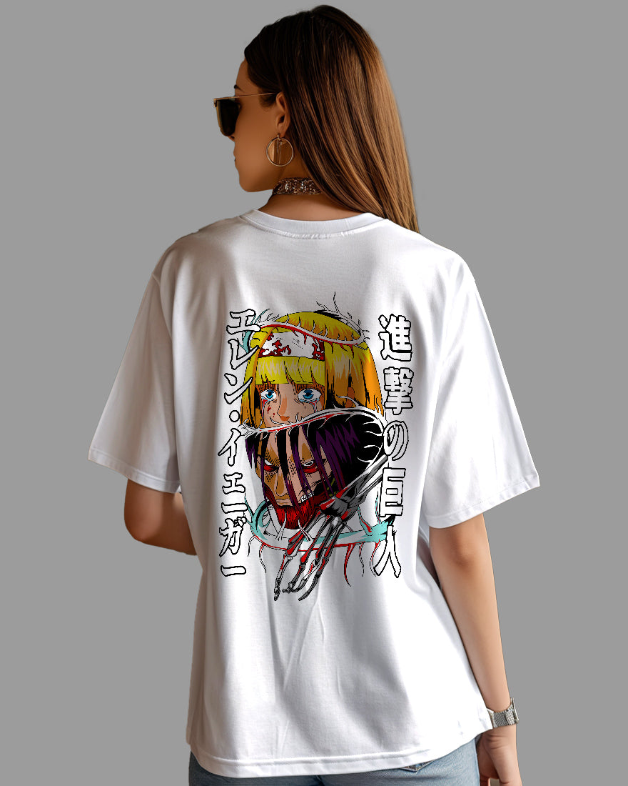 Womens Oversized TShirt Anime Attack On Titan