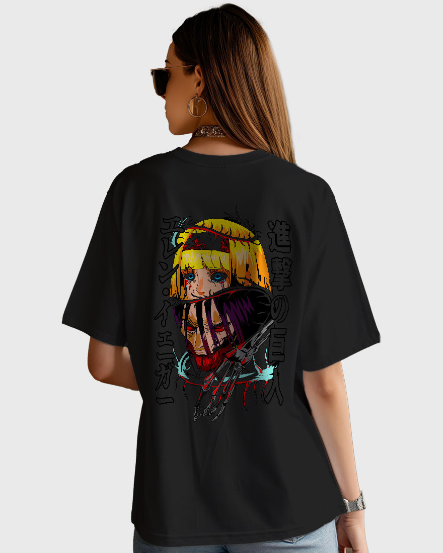 Womens Oversized TShirt Anime Attack On Titan