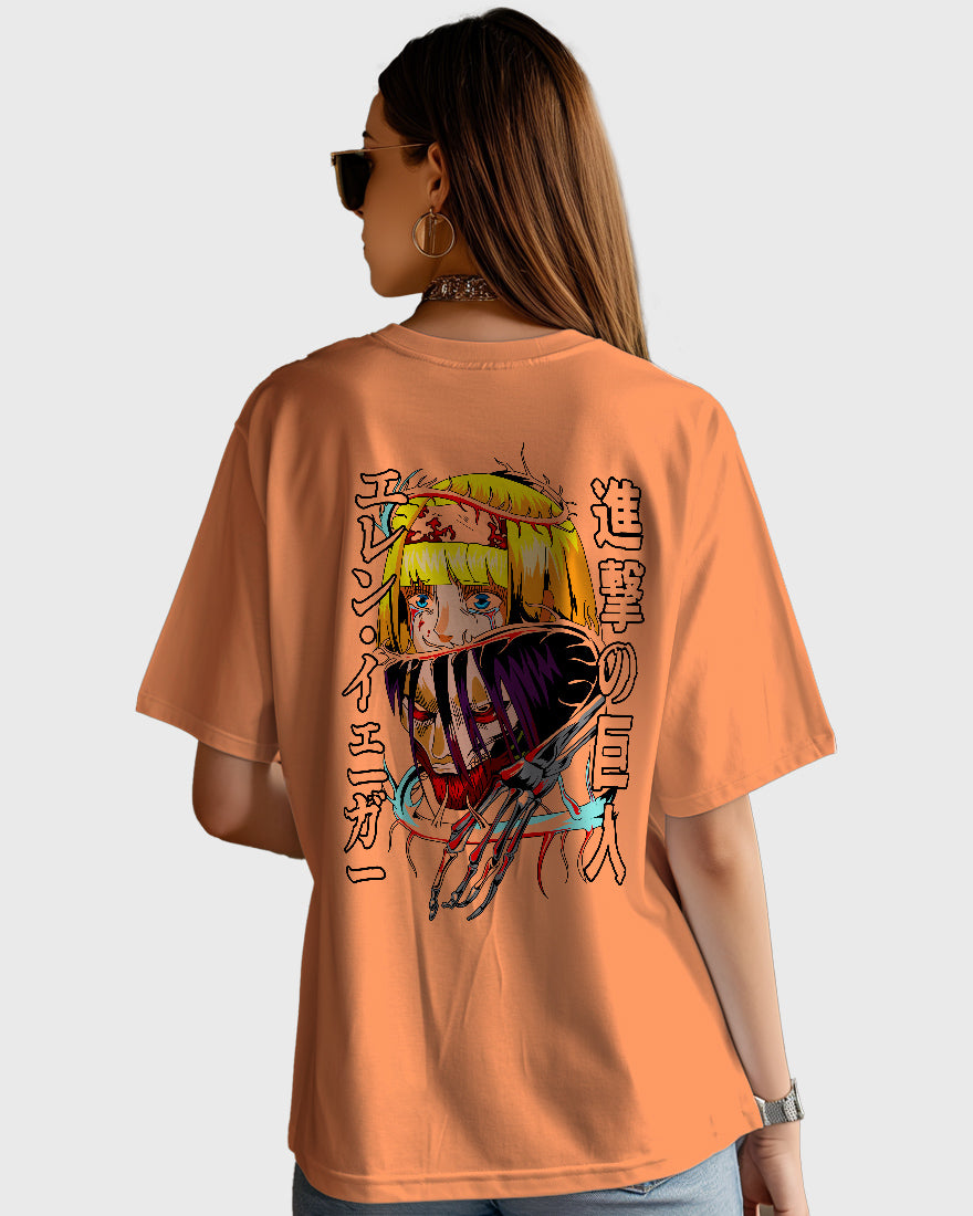 Womens Oversized TShirt Anime Attack On Titan