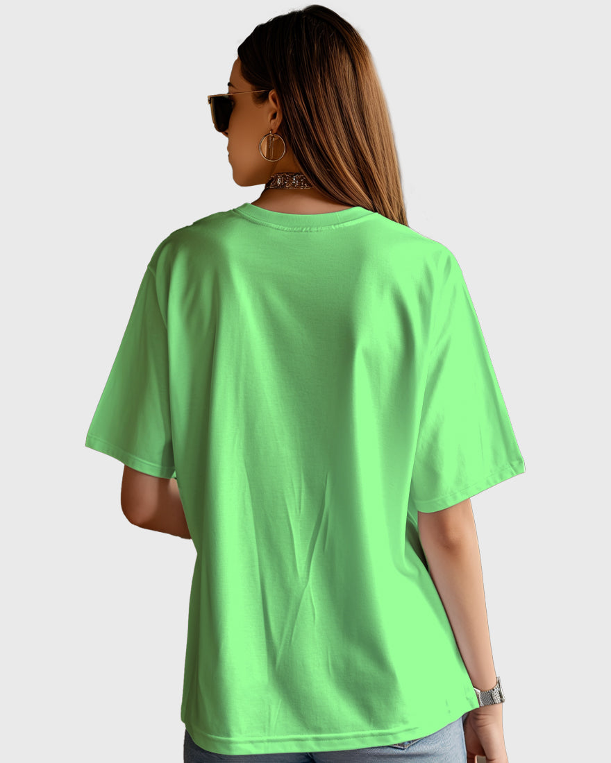 Womens Oversized Plain TShirt - Mint Green