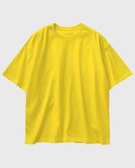 Womens Oversized Plain TShirt - Mustred Yellow