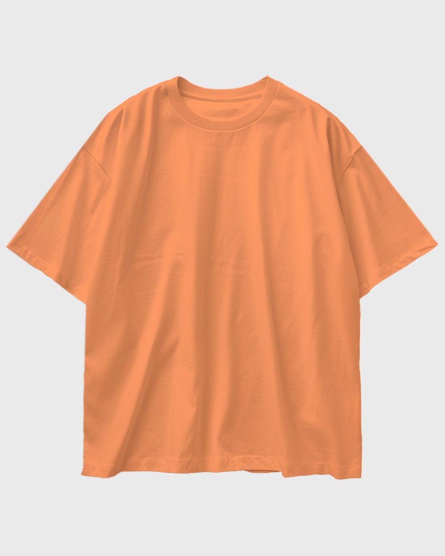 Womens Oversized Plain TShirt - Lite Orange