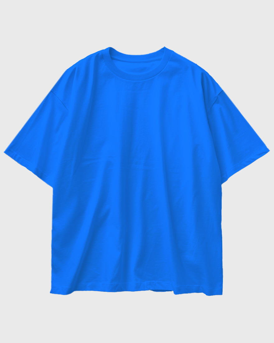 Womens Oversized Plain TShirt - Ice Blue