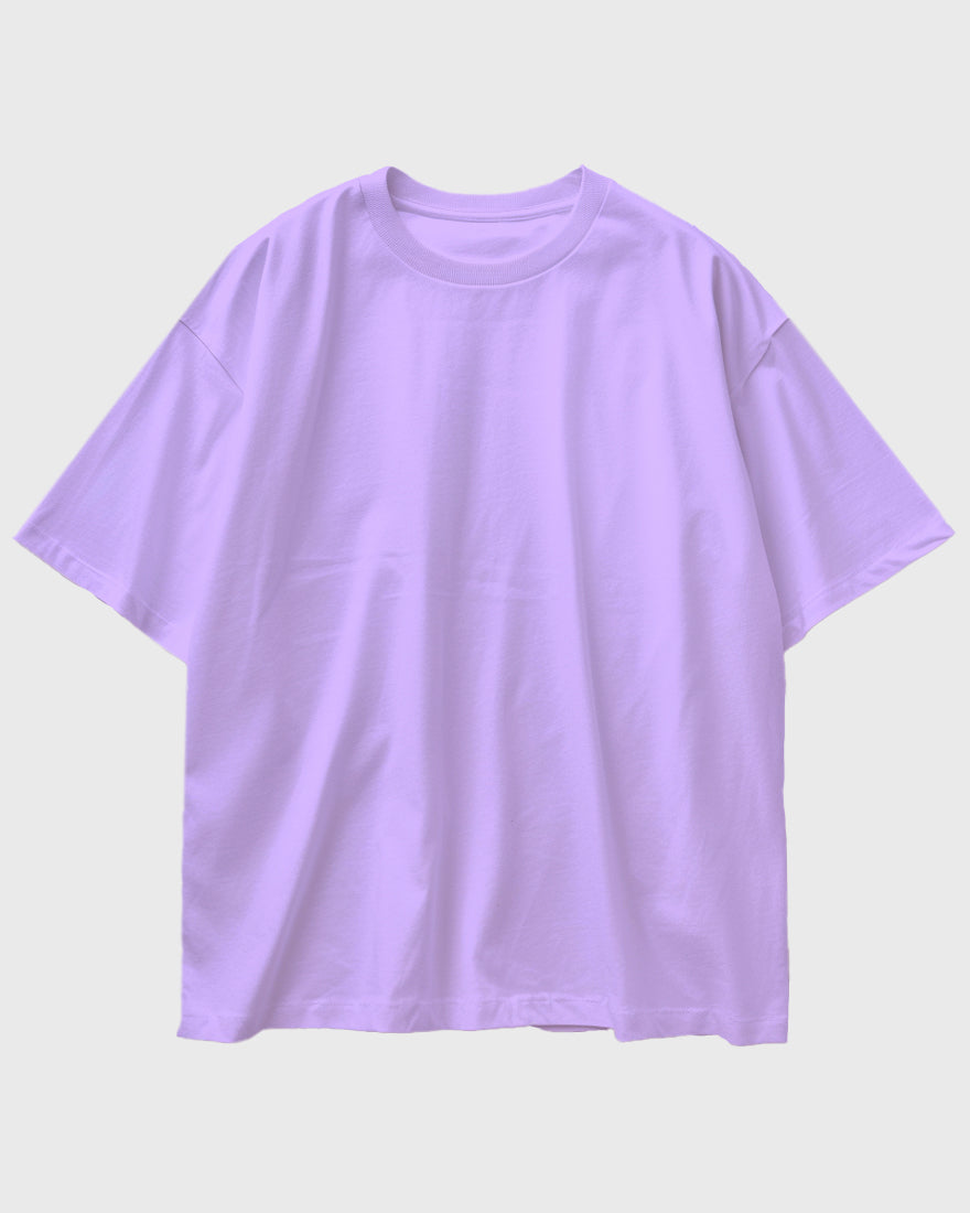 Womens Oversized Plain TShirt - Lavender